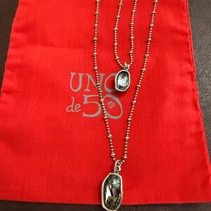 UNO de 50 Silver Necklace with Crystal Accents
